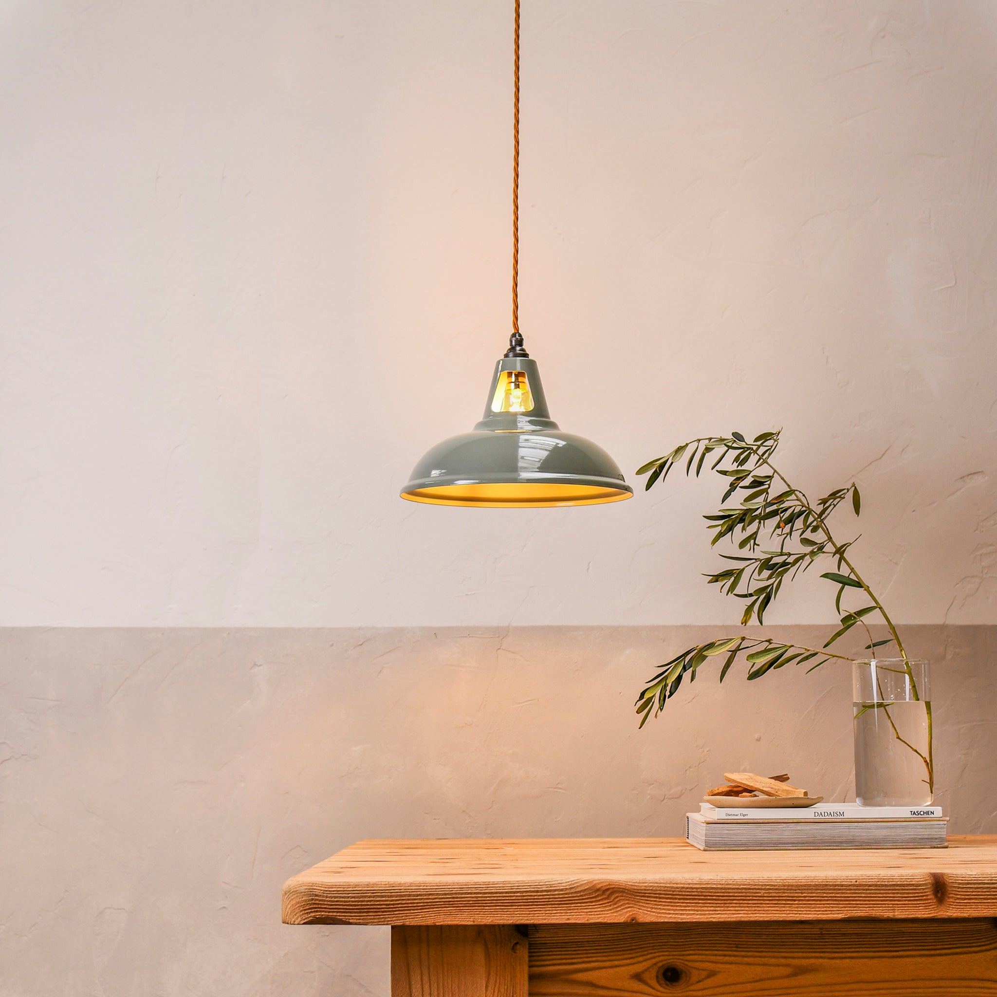 Factory Pendant - Olive Grey – Artifact Lighting